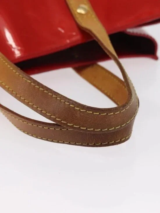 LOUIS VUITTON Monogram Vernis Reade PM Hand Bag Red Rouge - Picture 8 of 16